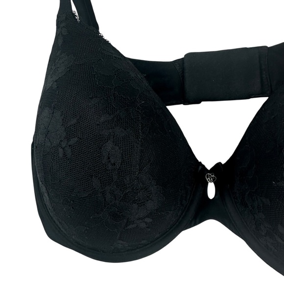 VICTORIA'S  SECRET Body by Victoria Black Lace Lined Perfect Coverage bra 38DD - Picture 2 of 9
